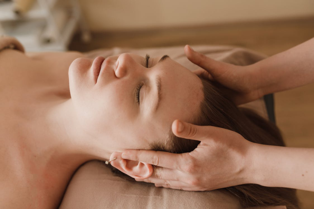 A woman getting a massage